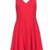 ABS by Allen Schwartz - Coral Sleeveless Fit & Flare Dress Sz L