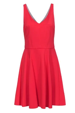 ABS by Allen Schwartz - Coral Sleeveless Fit & Flare Dress Sz L