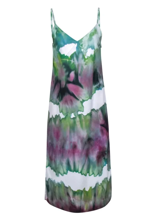 Acne Studios - Green & White Water Color Slip Dress Sz 6