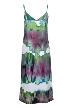 Acne Studios - Green & White Water Color Slip Dress Sz 6