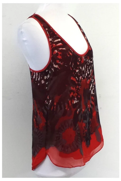 ADAM by Adam Lippes - Red Print Silk Tank Sz 2
