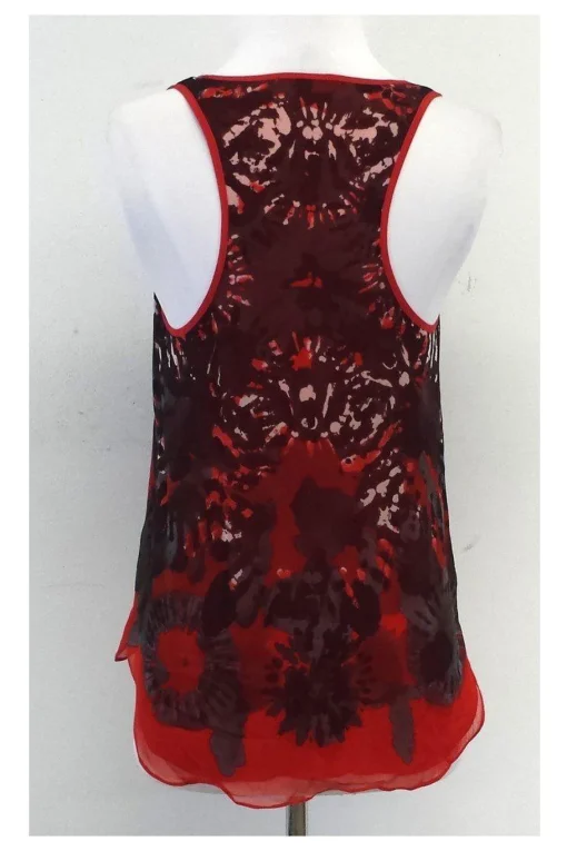 ADAM by Adam Lippes - Red Print Silk Tank Sz 2