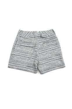 Adam Lippes - Grey & Blue Tweed Shorts Sz 4