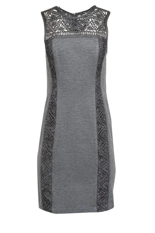 Adam Lippes - Light Grey Floral Eyelet Sleeveless Dress Sz 6