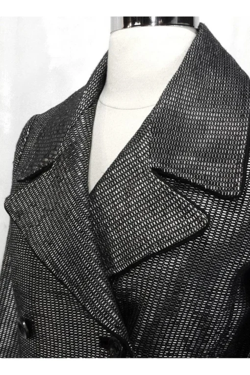 Adam Lippes - Shiny Silver Embellished Blazer Sz S