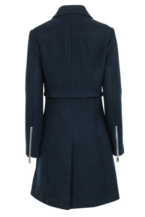 Adolfo Dominguez - Navy Moto Zip Detail Coat Sz 4