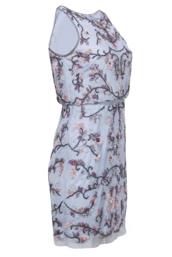 Adrianna Papell - Light Blue Beaded Sleeveless Dress Sz 12P