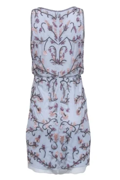Adrianna Papell - Light Blue Beaded Sleeveless Dress Sz 12P