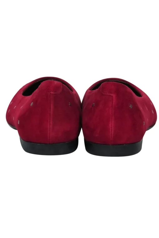 AGL - Dark Red Suede Flats w/ Grommets Sz 8