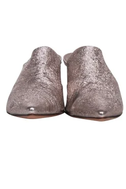 AGL - Rose Gold Leather Mule Heels Sz 8.5
