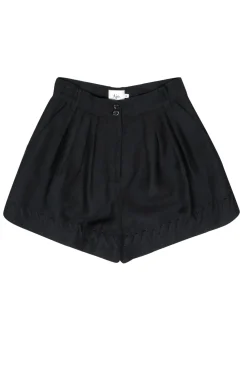 Aje - Black High-Waist Shorts w/ Braided Trim Sz 12