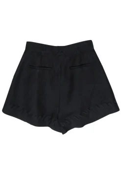 Aje - Black High-Waist Shorts w/ Braided Trim Sz 12
