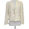 Akris - Cream Ribbed Blazer Sz 10