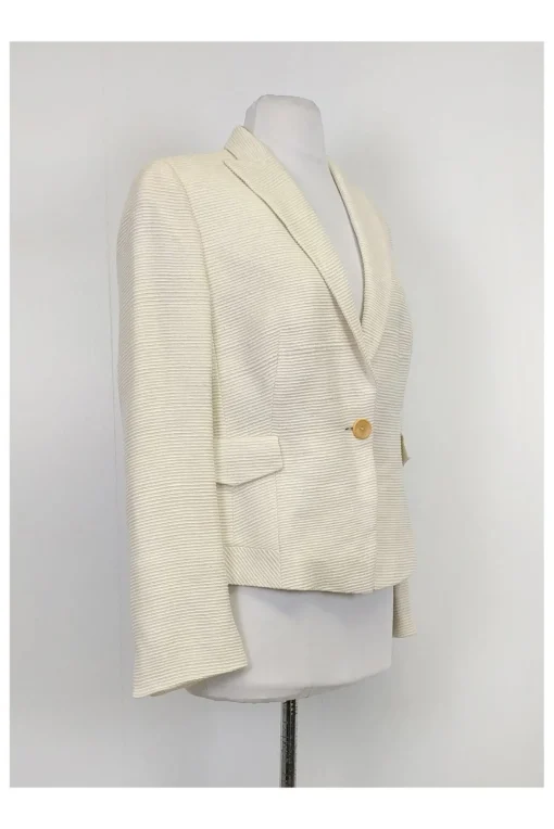 Akris - Cream Ribbed Blazer Sz 10