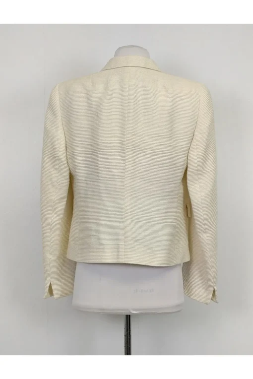 Akris - Cream Ribbed Blazer Sz 10