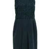 Akris - Emerald Woven Top Sleeveless Wool Dress Sz 8