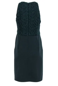 Akris - Emerald Woven Top Sleeveless Wool Dress Sz 8