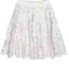 Akris - Ivory Eyelet Lace A-Line Skirt Sz 8