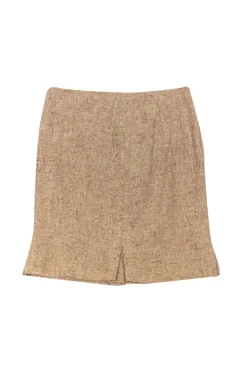 Akris Punto - Beige Wool Blend A-Line Skirt Sz 12