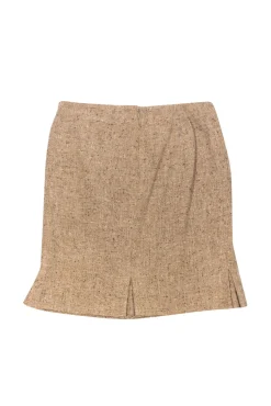 Akris Punto - Beige Wool Blend A-Line Skirt Sz 12