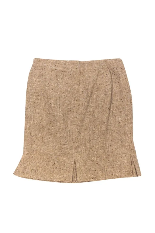 Akris Punto - Beige Wool Blend A-Line Skirt Sz 12