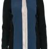 Akris Punto - Black, Blue, & White Colorblock Silk Blouse Sz 6