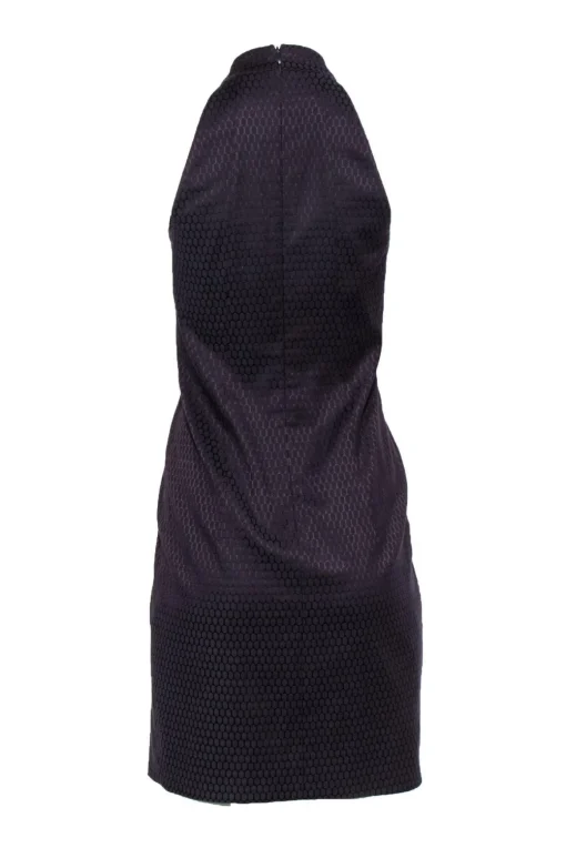 Akris Punto - Dark Purple Spotted Sheath Dress Sz 4