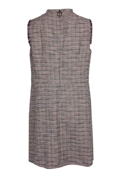 Akris Punto - Pink Multicolor Tweed Mock Neck Dress Sz 14
