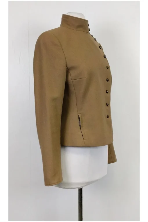 Akris Punto - Tan Stand Up Collar Blazer Sz 6