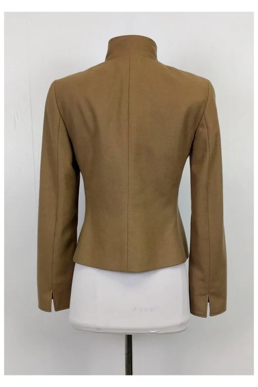 Akris Punto - Tan Stand Up Collar Blazer Sz 6