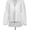 Akris Punto - White Hook & Eye Closure Blazer Sz 10