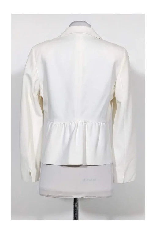 Akris Punto - White Hook & Eye Closure Blazer Sz 10