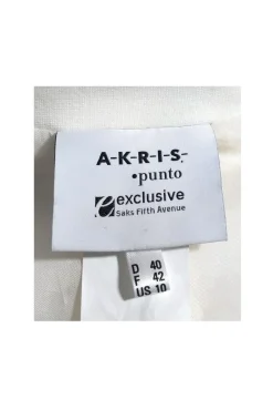 Akris Punto - White Hook & Eye Closure Blazer Sz 10