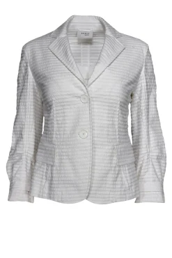 Akris Punto - White Striped Two Button Blazer Sz 4
