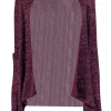 Alberto Makali - Purple Cardigan w/ Gold Woven Strands Sz S