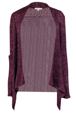 Alberto Makali - Purple Cardigan w/ Gold Woven Strands Sz S