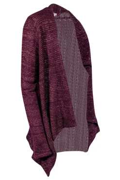 Alberto Makali - Purple Cardigan w/ Gold Woven Strands Sz S
