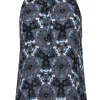 A.L.C. - Black & Blue Kaleidoscope Printed Button-Front Tank Sz M