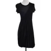 A.L.C. - Black Draped Short Sleeve Dress Sz M