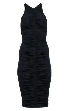 A.L.C. - Black Ruched Sleeveless Bodycon Dress Sz XS