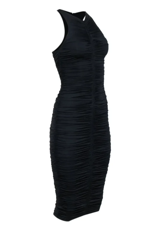 A.L.C. - Black Ruched Sleeveless Bodycon Dress Sz XS
