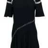 A.L.C. - Black Short Sleeve Grommet Trim Dress Sz 6