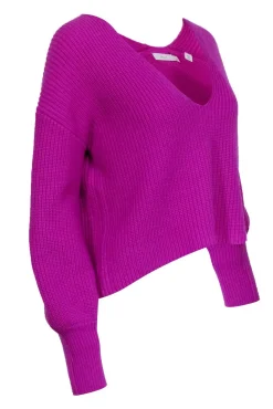 A.L.C. - Bright Purple V-Neckline Knit Sweater Sz S