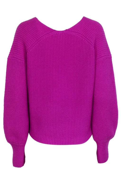 A.L.C. - Bright Purple V-Neckline Knit Sweater Sz S