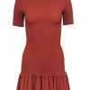 A.L.C. - Burnt Orange "Aston" Smocked Mini Dress Sz S