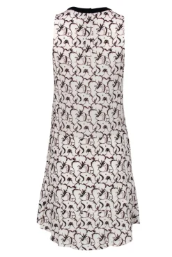 A.L.C. - Cream Silk Shift Dress w/ Filigree Print Sz 4