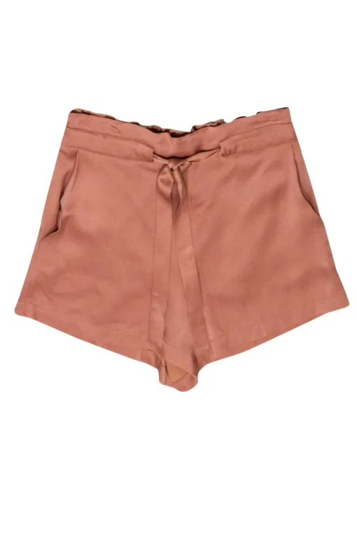 A.L.C. - Dusty Rose Paperbag Shorts w/ Waist Tie Sz 0
