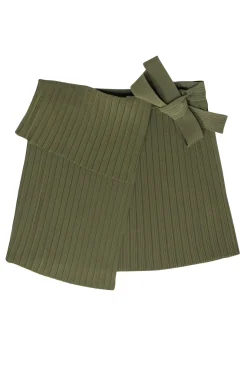 A.L.C. - Green Pleated Wrap Skirt Sz 0