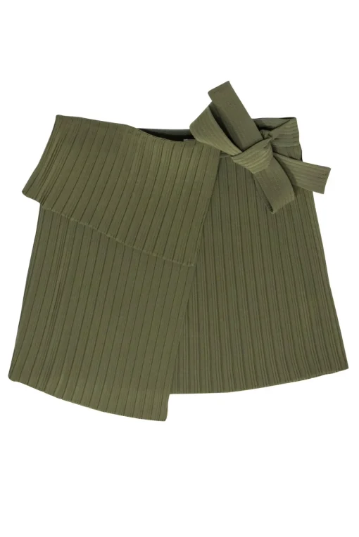 A.L.C. - Green Pleated Wrap Skirt Sz 0