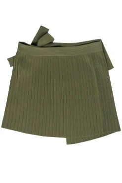 A.L.C. - Green Pleated Wrap Skirt Sz 0
